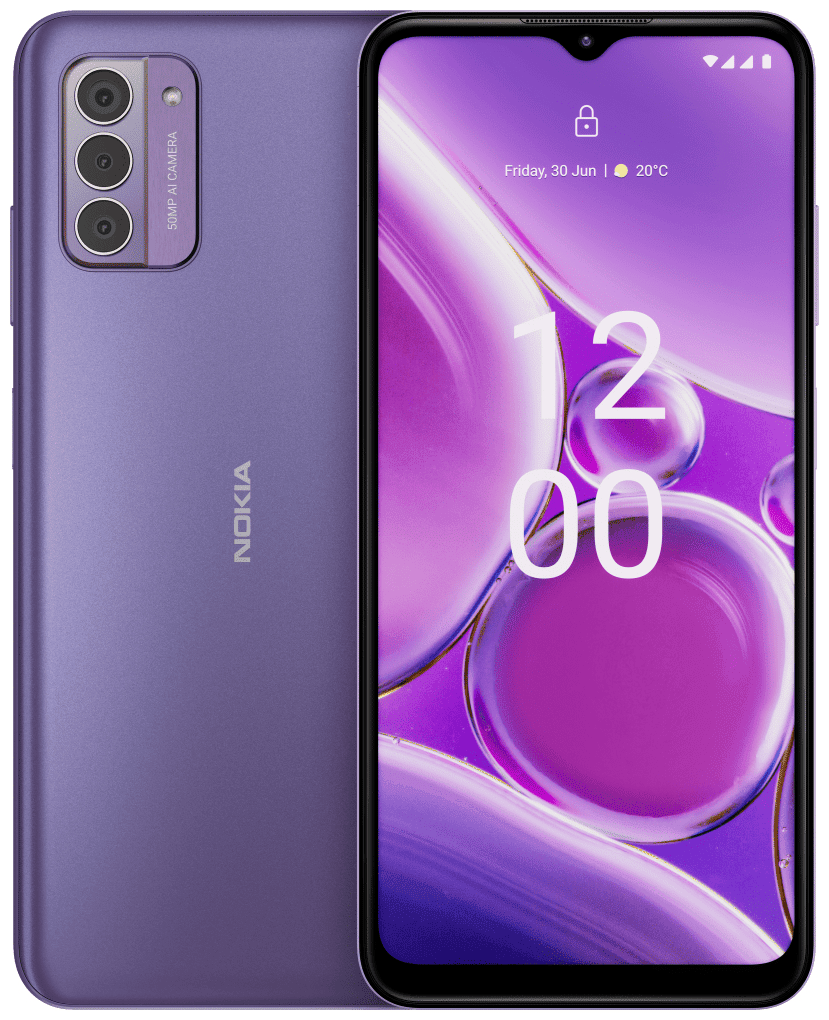 Technomarkt (Violett) MP GB Android 128 Dreifach Zoll) Smartphone G42 expert 5G Nokia (6.5 Dual Kamera 16,7 cm von 50 Sim