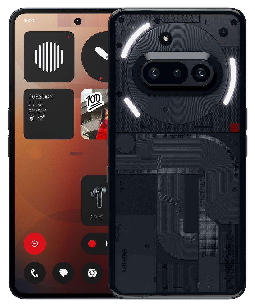 Phone (3a) 256 GB 5G Smartphone 17,2 cm (6.77") 2,5 GHz Android 50 MP Dreifach Kamera Dual Sim WiFi 6  (Schwarz) 