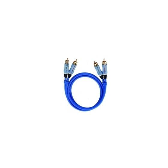 BEAT! Audio-Cinchkabel Stecker 2x Cinch 1 m  (Blau) 