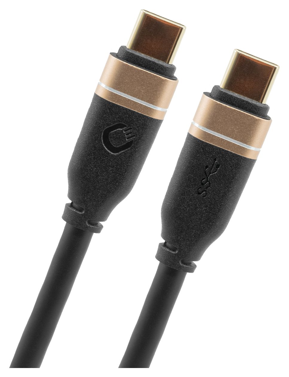 D1C33200 20 Gbit/s Rundkabel USB C auf USB C Männlich bis 60 W 1 m  (Schwarz) 