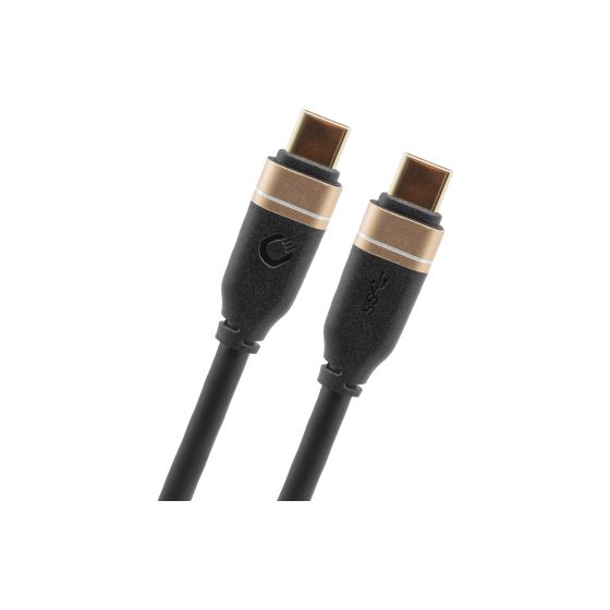 D1C33201 20 Gbit/s Rundkabel USB C auf USB C Männlich bis 60 W 2 m  (Schwarz) 