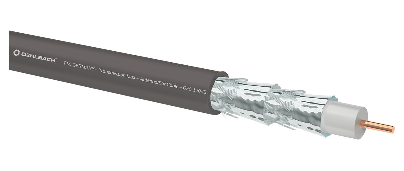 Transmission Shift Max Antennenkabel 120 dB 250 m  (Anthrazit) 