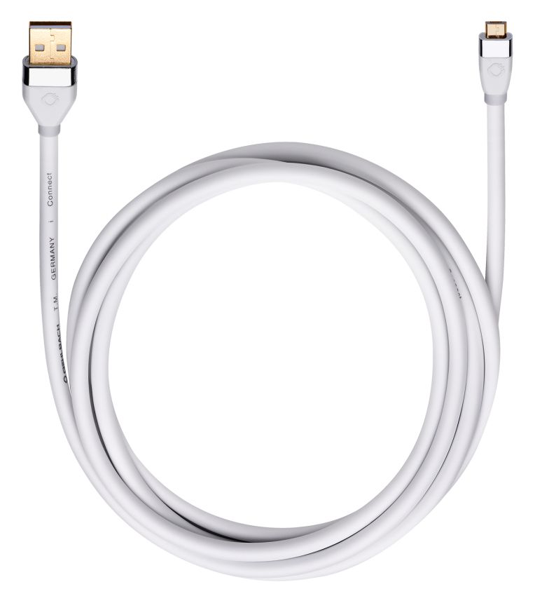 D1C60072 Rundkabel Micro-USB B auf USB A Männlich 2 m  (Weiß) 