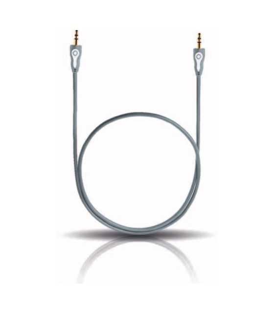 Jack SL Audiokabel Stecker 3,5 mm Klinke auf 3,5 mm Klinke 1 m  (Grau) 
