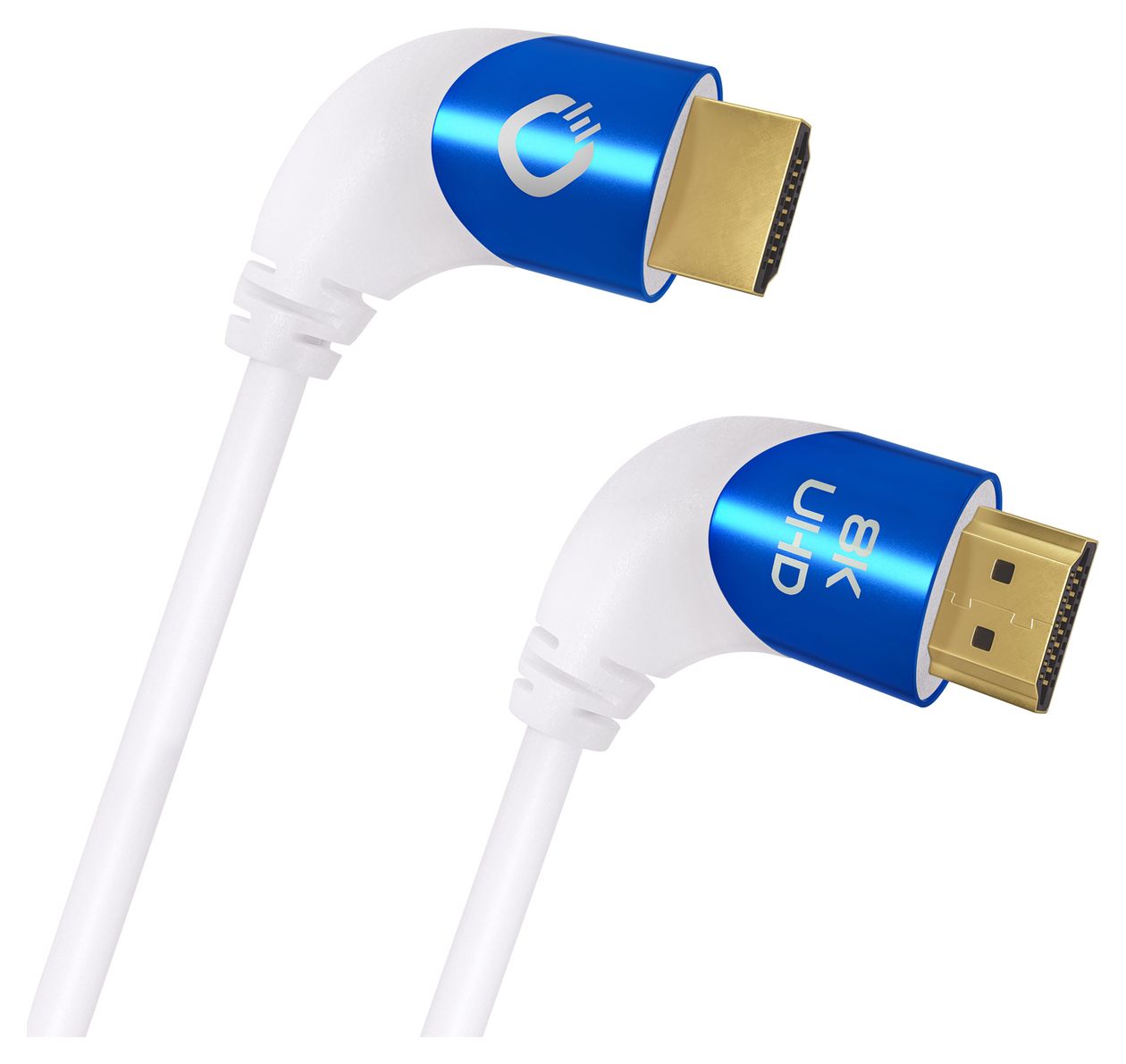 Shape Magic 90 48 Gbit/s Stecker Abgewinkelt HDMI auf HDMI Typ A (Standard) 3 m  (Blau, Weiß) 