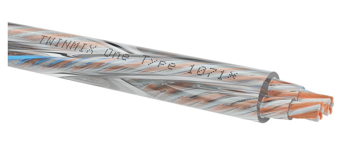 Twin Mix One M Lautsprecherkabel  (Transparent) 