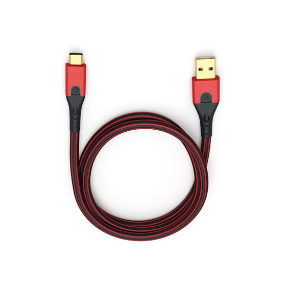 USB Evolution C3 USB A auf USB C Männlich 3 m  (Schwarz, Rot) 