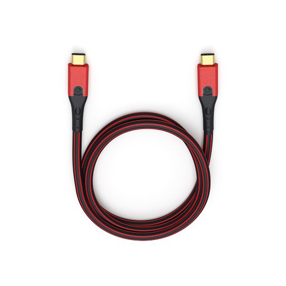 USB Evolution CC USB C auf USB C Männlich 1 m  (Schwarz, Rot) 