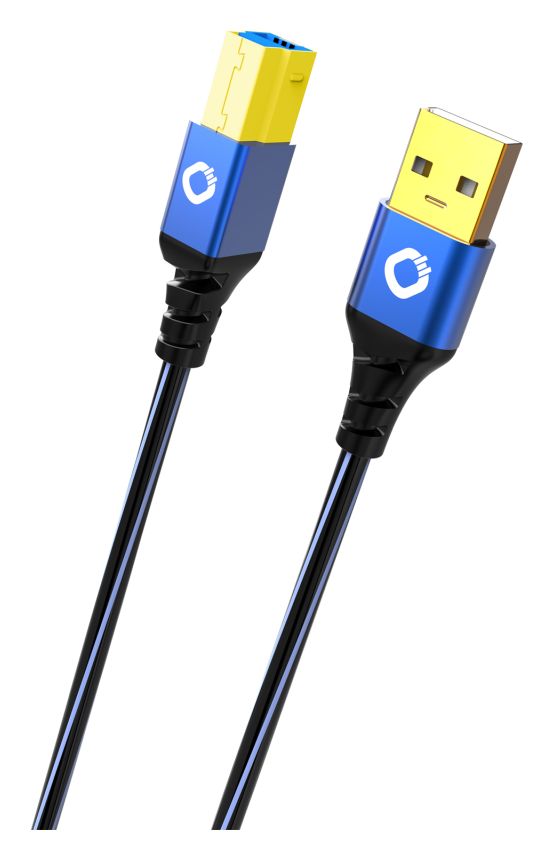 USB Plus B3 10 Gbit/s Rundkabel USB A auf USB B Männlich 0,5 m  (Blau) 