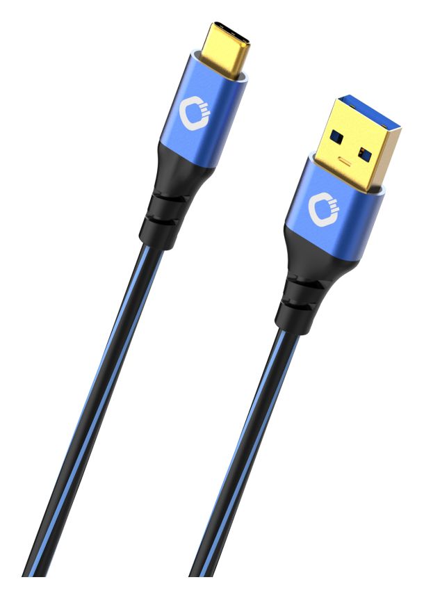 USB Plus C3 10 Gbit/s Rundkabel USB A auf USB C Männlich 2 m  (Blau) 