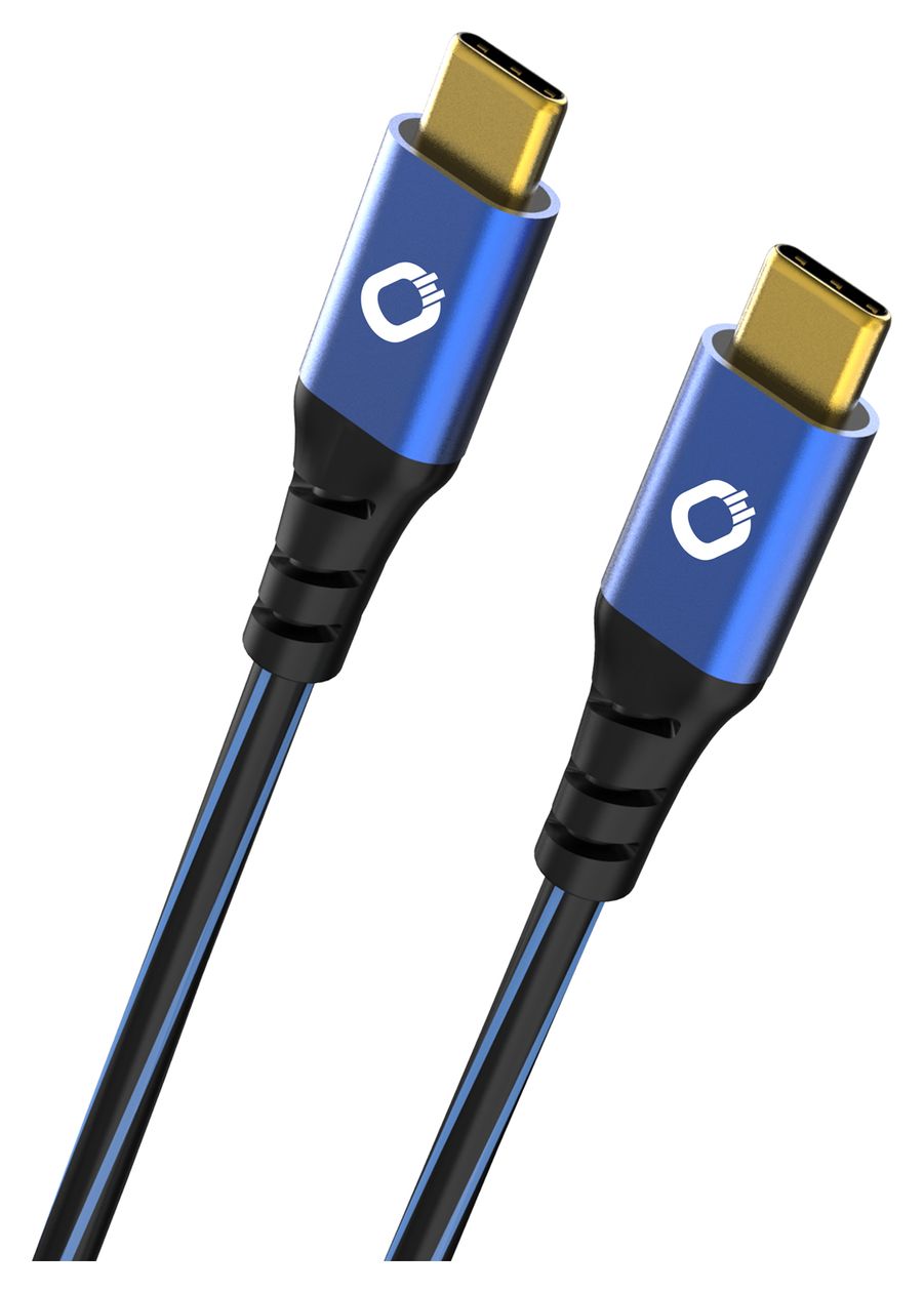 USB Plus CC 20 Gbit/s Rundkabel USB C auf USB C Männlich 3 m  (Blau) 