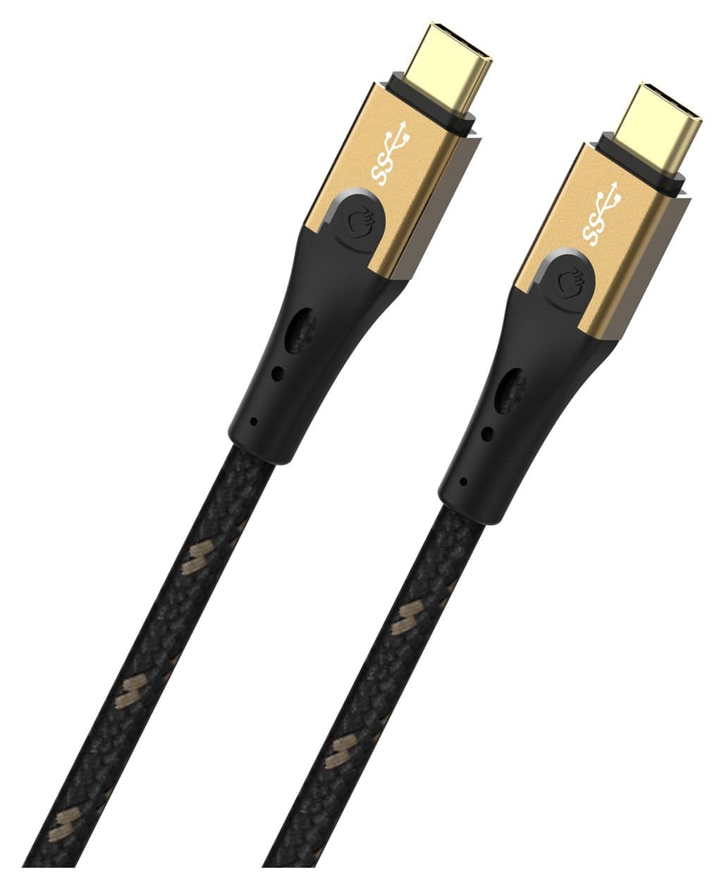 USB Primus CC 20 Gbit/s Rundkabel USB C auf USB C Männlich bis 40 W 0,5 m  (Schwarz, Gold) 