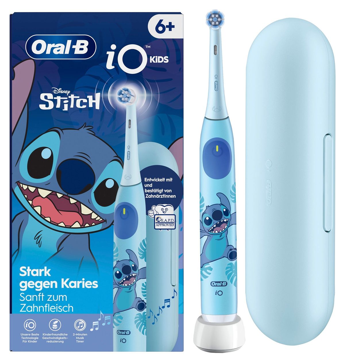 iO Kids 6+ Disney Stitch Rotierende Zahnbürste für Kinder  (Blau) 