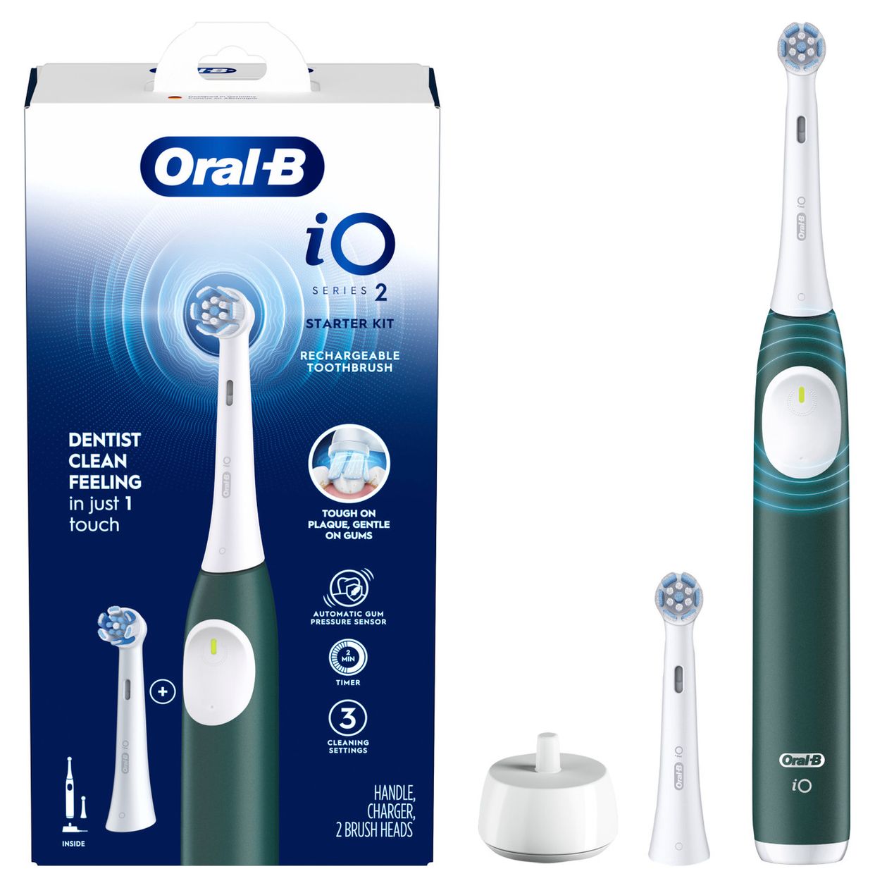 iO Series 2 Vibrierende Zahnbürste für Erwachsene  (Grün) 