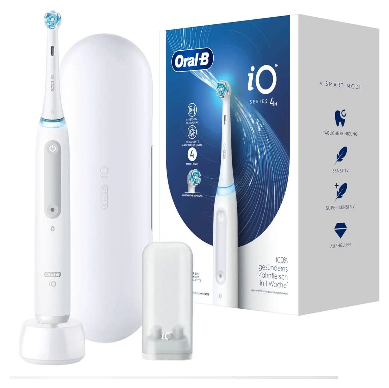 iO Series 4 Quite White Rotierende Zahnbürste für Erwachsene  (Weiß) 
