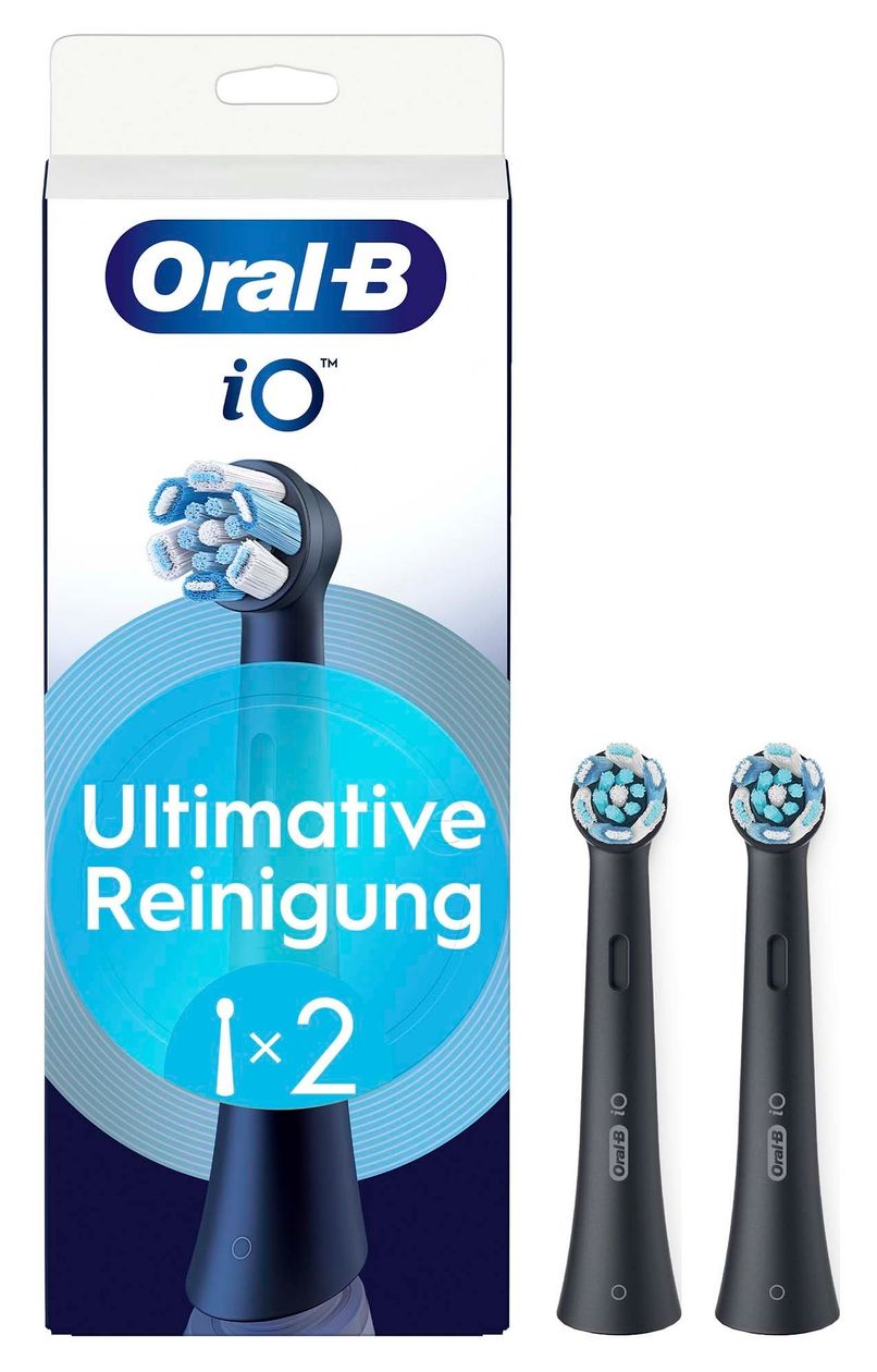iO Ultimative Reinigung, Original Aufsteckbürsten, Schwarz, 2 Stück 