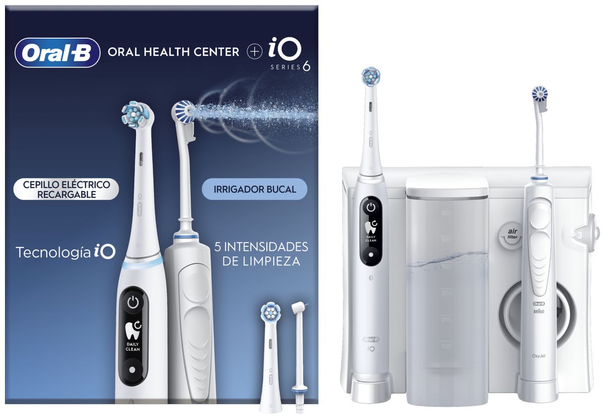 Oral Health Center + iO Series 6 Rotierende-vibrierende Zahnbürste für Erwachsene 