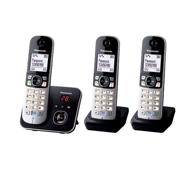 KX-TG6823 DECT-Telefon  (Schwarz/Silber) 
