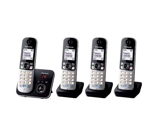 KX-TG6824 DECT-Telefon  (Schwarz/Silber) 