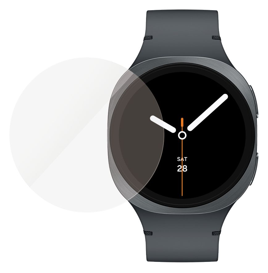 12951 Klare Bildschirmschutzfolie Polyethylenterephthalat, Silikon für  Samsung Samsung - Galaxy Watch9 40mm, Samsung - Galaxy Watch8 40mm, Samsung - Galaxy Watch7 40mm, Samsung - Galaxy Watch Ultra 47mm Kratzresistent, Schockresistent 