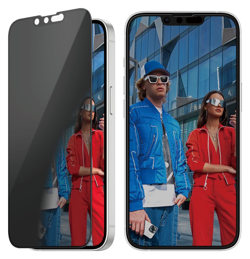29845 Privacy Screen Protector Klare Bildschirmschutzfolie Gehärtetes Glas, Polyethylenterephthalat, Silikon für  Apple iPhone 13, iPhone 13 Pro, iPhone 14, iPhone 16e Kratzresistent, Schockresistent 