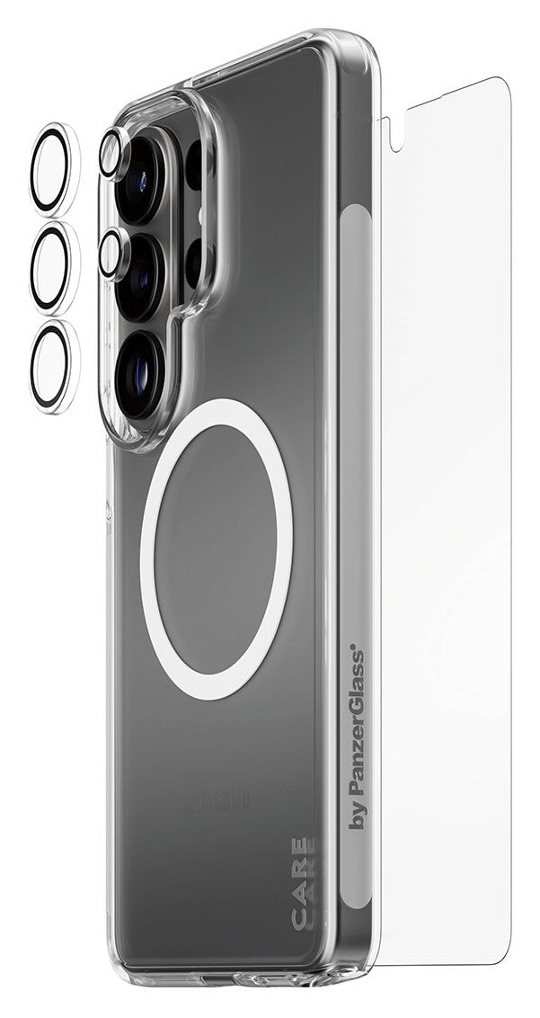 3-in-1 Bundle Cover Klare Bildschirmschutzfolie TPU, Gehärtetes Glas, Polyethylenterephthalat, Silikon für Samsung Galaxy S26 Ultra 