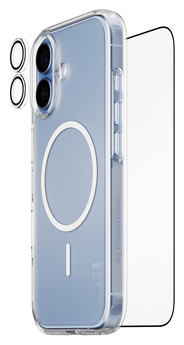 46095 3-in-1 Explorer Set Klare Bildschirmschutzfolie Gehärtetes Glas, Polyethylenterephthalat, Silikon für  Apple Apple - iPhone 17 Kratzresistent, Schockresistent 