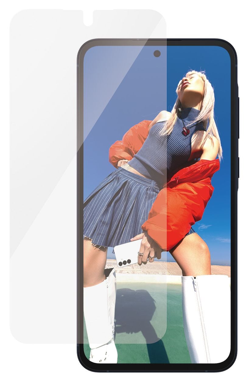 7358 Screen Protector Klare Bildschirmschutzfolie Gehärtetes Glas, Polyethylenterephthalat, Silikon für  Samsung Galaxy A55 Kratzresistent, Schockresistent 