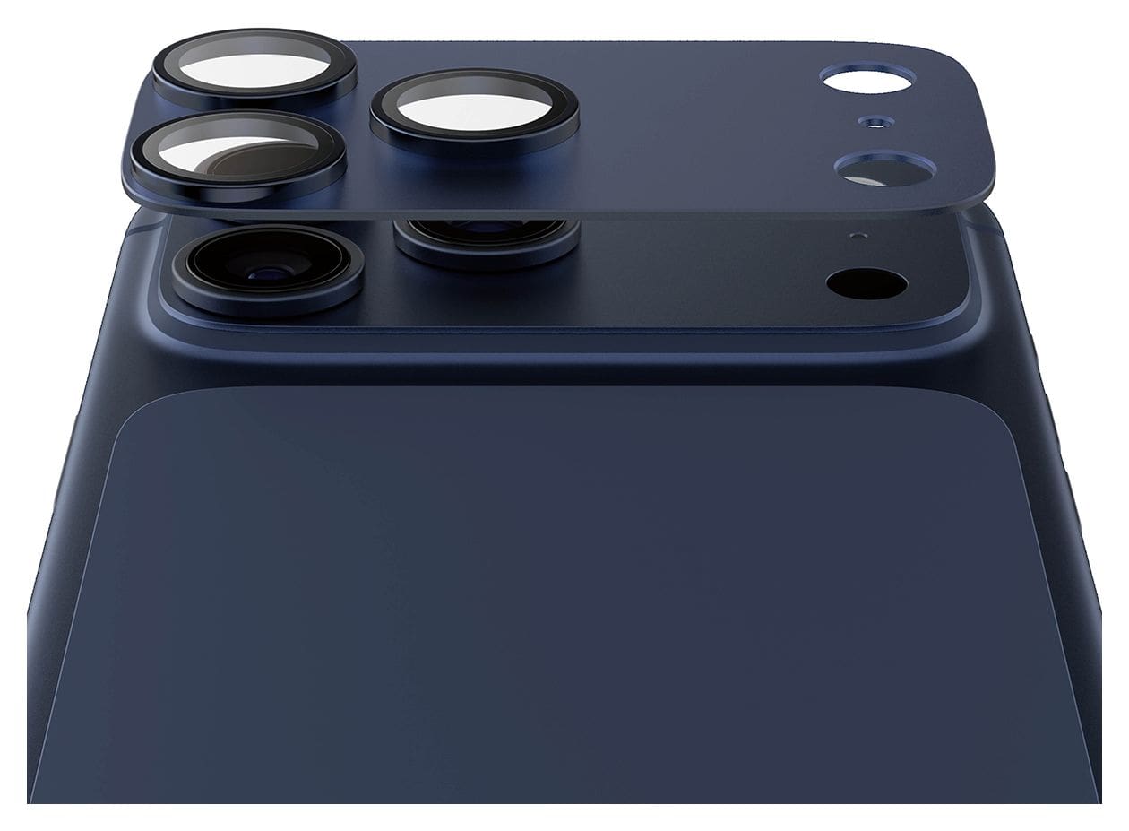 Fender Kameraschutz (Deep Blue) Klare Bildschirmschutzfolie Silikon für Apple iPhone 17 Pro Max 