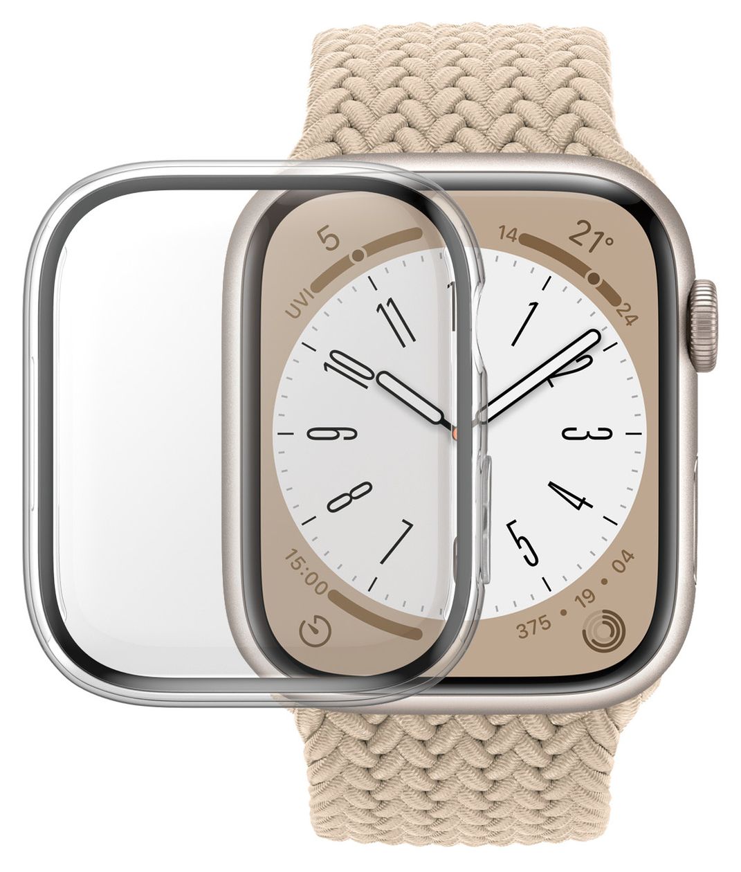 PanzerGlass® Displayschutz Full Body Apple Watch Series 9 | 8 | 7 | 45mm | Transparent 