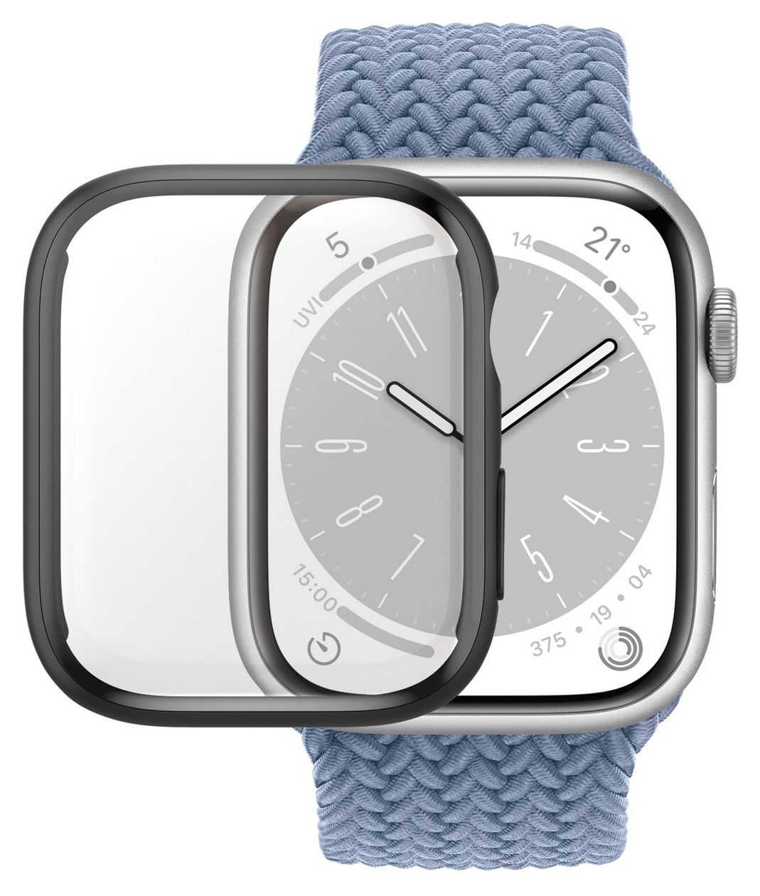 PanzerGlass® Displayschutz Full Body Apple Watch Series 9 | 8 | 7 | 41mm | Schwarz 