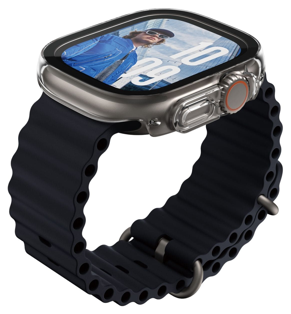 Snappie Full Body Slim Klare Bildschirmschutzfolie gehärtetes Glas für Apple Watch Ultra 49mm, Watch Ultra 2 49mm, Watch Ultra 3 49mm 