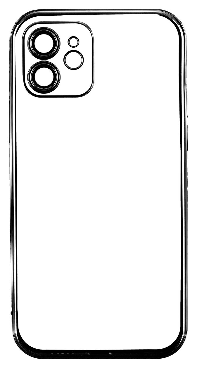 19070 Cover für Apple iPhone 13 (Schwarz, Transparent) 