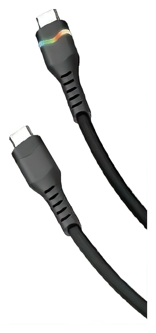 20837 USB C auf USB C Männlich bis 65 W 1 m  (Schwarz) 