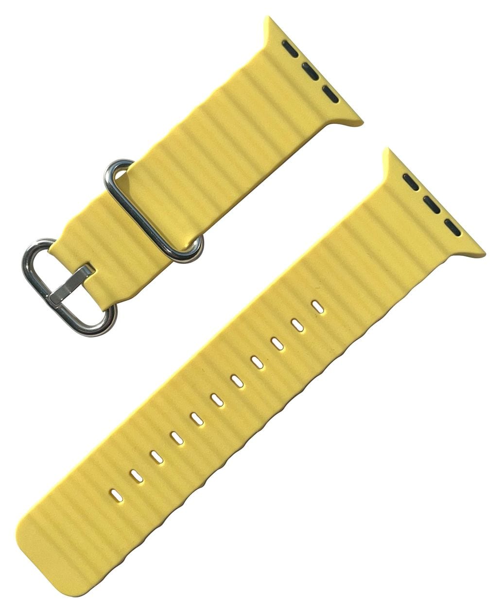 Silicon Armband Watch Ultra 49mm/ Watch 45/44mm (Series 4 - 9)/ 42mm (Series 1 - 3)  (Gelb) 