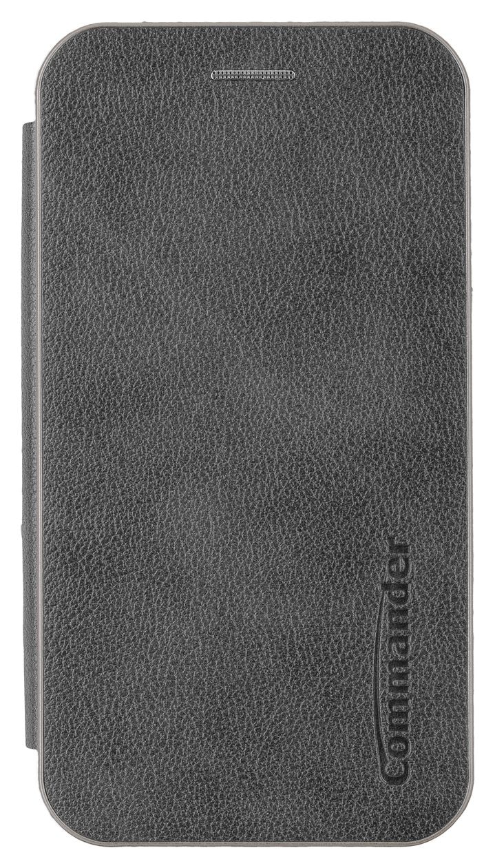 Commander Curve Book Case Deluxe Folio für Samsung A55 5G  (Grau) 