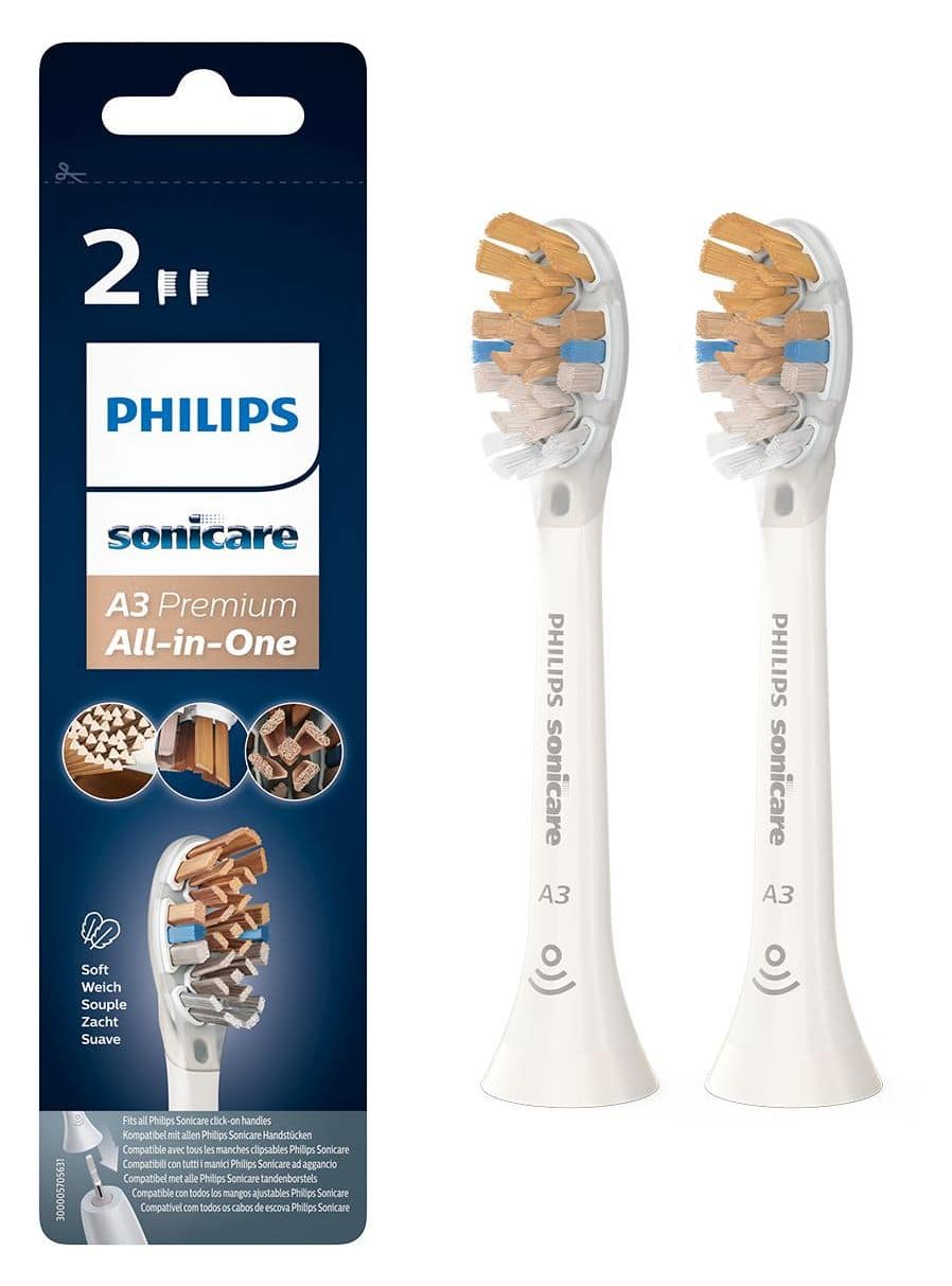 Philips A3 Premium All-in-One HX9092/10 2x Weiße Bürstenköpfe für