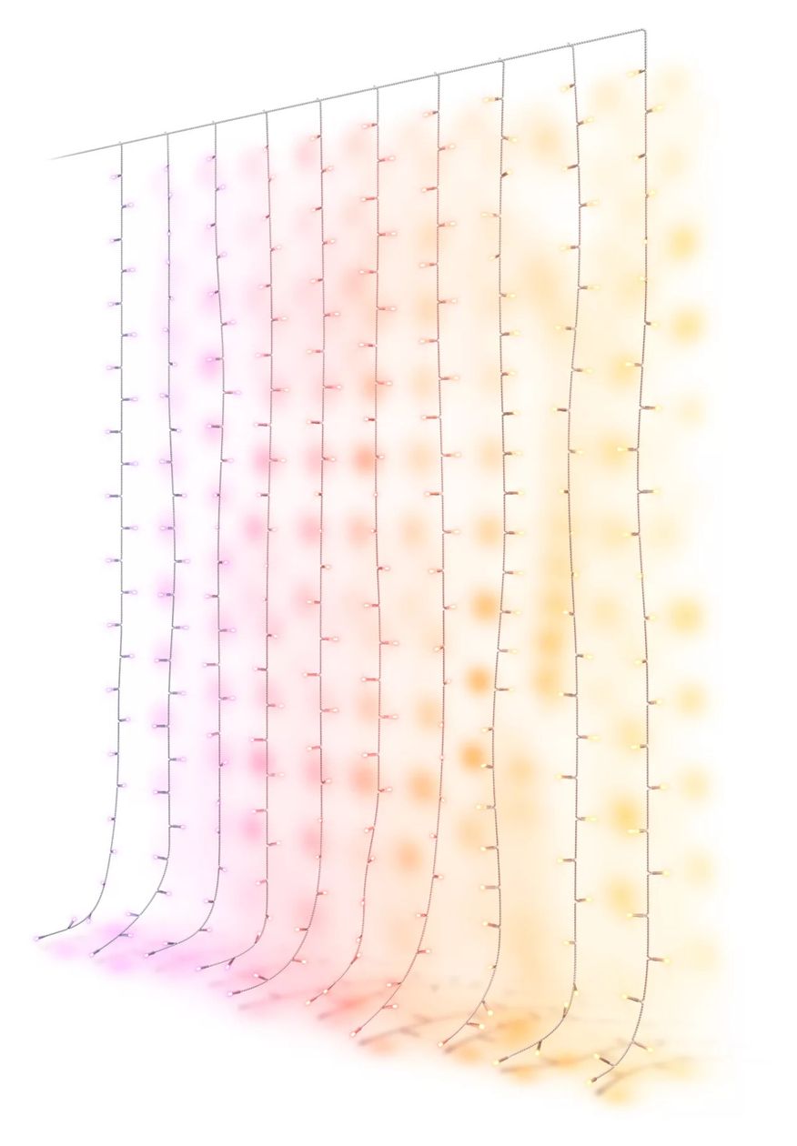 Festavia Lichtervorhang – 1,35 x 2 m, 250 LEDs 