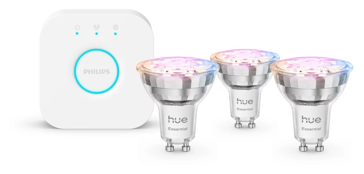 Hue Essential Kit: Bridge + 3 Essential GU10 LED 