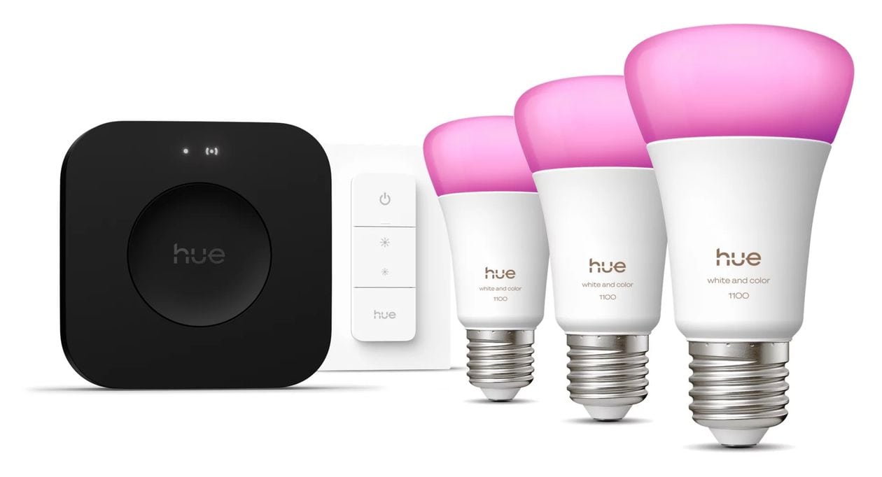 Hue White & Color Ambiance Starter Set LED Set für intelligente Beleuchtung Multi  (Schwarz) 