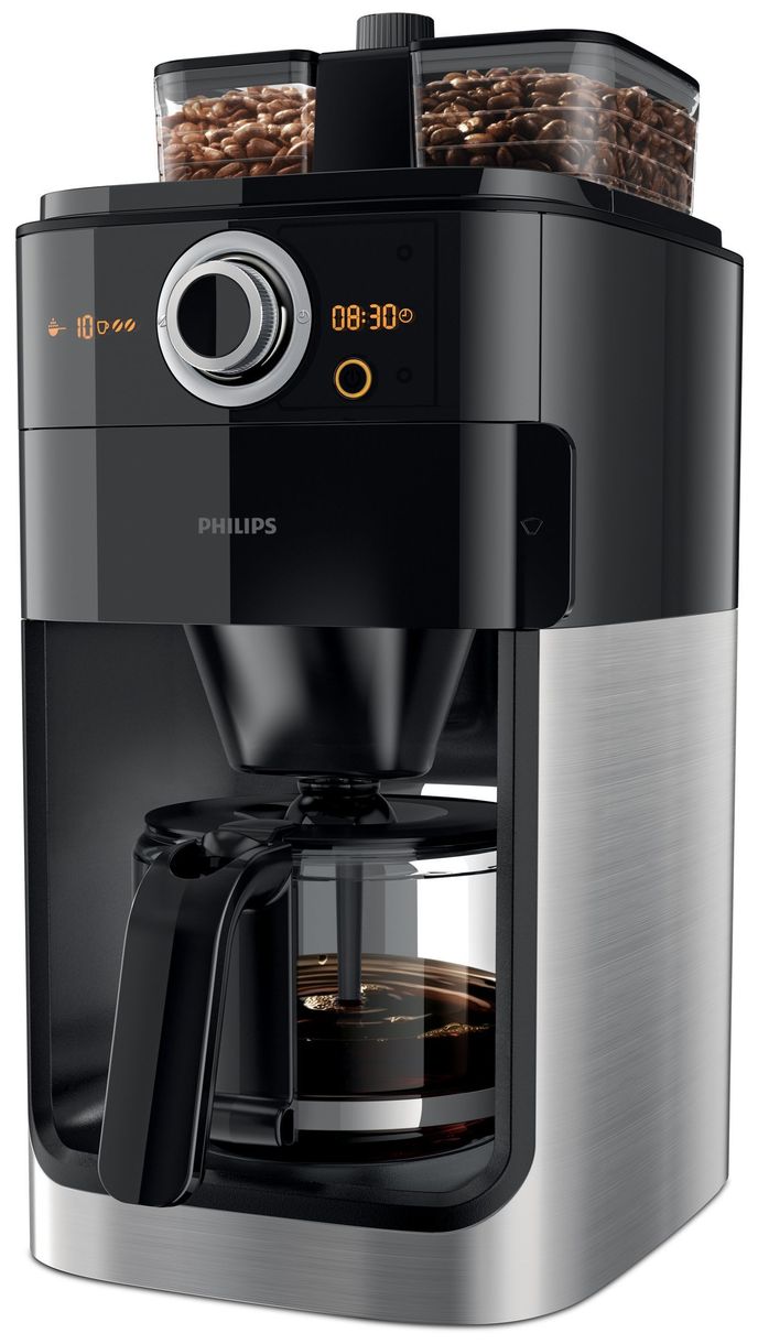 HD7769/00 Grind & Brew 12 Tassen Filterkaffeemaschine 1,2 l (Schwarz, Edelstahl) 