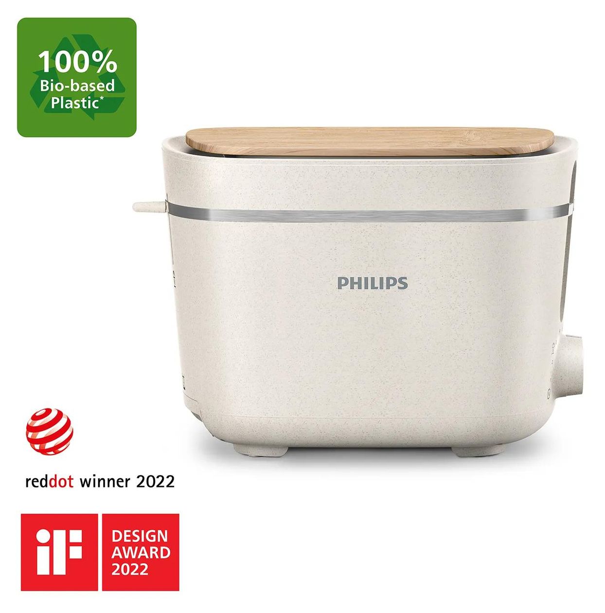 HD2640/10 Eco Conscious Edition Toaster 830 W 2 Scheibe(n) 8 Stufen  (Grau) 