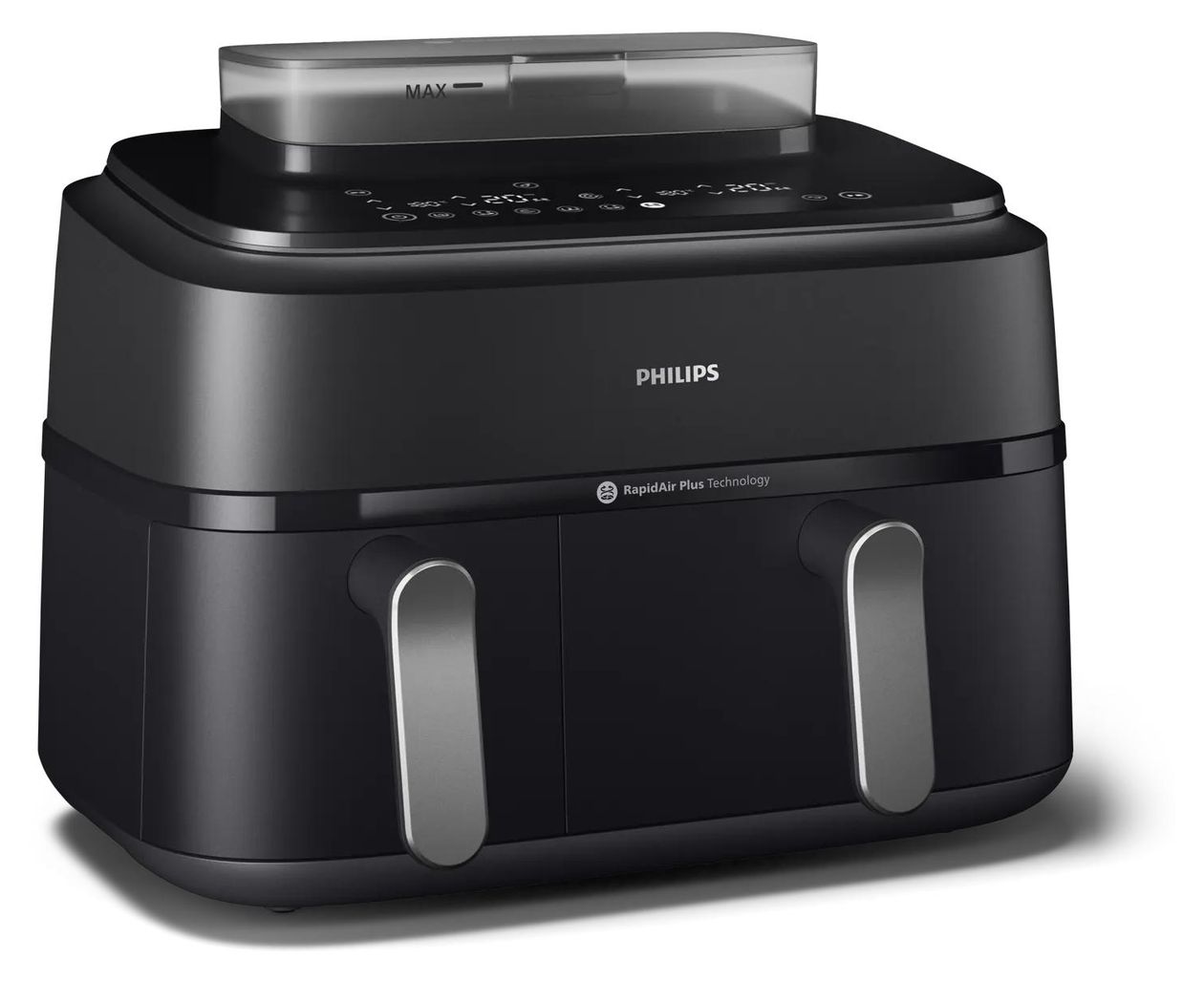 Series 5000 NA551/00 Doppel Heißluftfritteuse 9 l 2750 W  (Schwarz, Silber) 