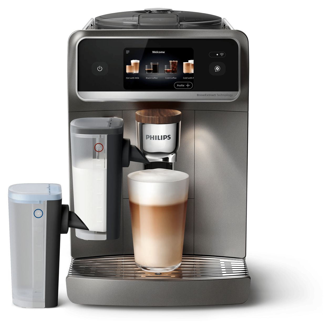 Series 8000 EP8757/92 LatteGo Pro Aromis Kaffeevollautomat 15 bar 1,9 l 275 g  (Grau) 