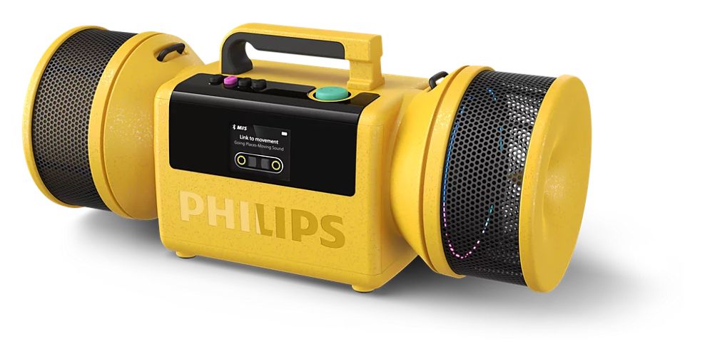 TAMS80 The Tube 140 W Bluetooth Lautsprecher IP67 Laufzeit bis 24 h  (Gelb) 