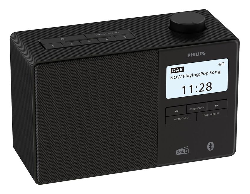 TAR5600/00 Bluetooth DAB+, FM Radio Uhr IPX4  (Schwarz) 