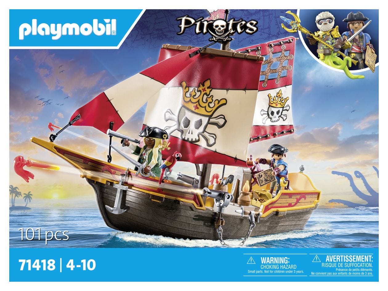 Pirates Kleines Piratenschiff Spielset 101 Teile  (Mehrfarbig) 