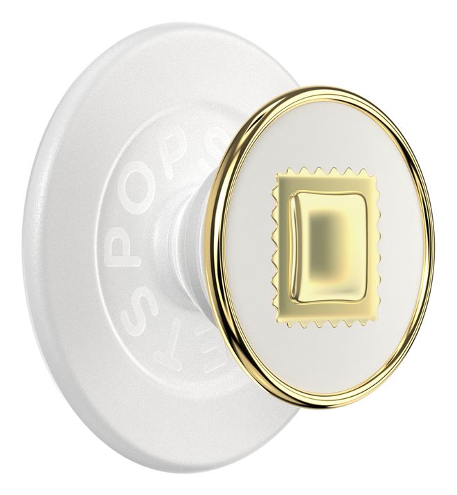 PopGrip Enamel Raviolo Fingerring (Gold, Transparent, Weiß) 