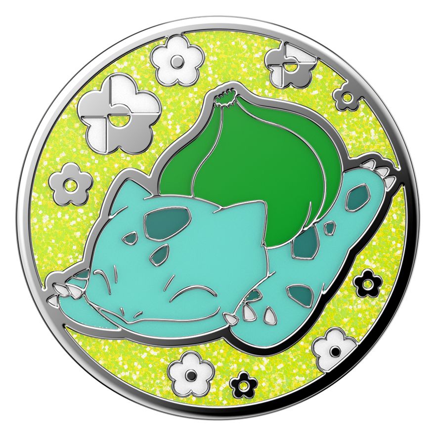 PopGrip Pokémon - Enamel Bulbasaur Nap Fingerring für Universal  (Mehrfarbig) 