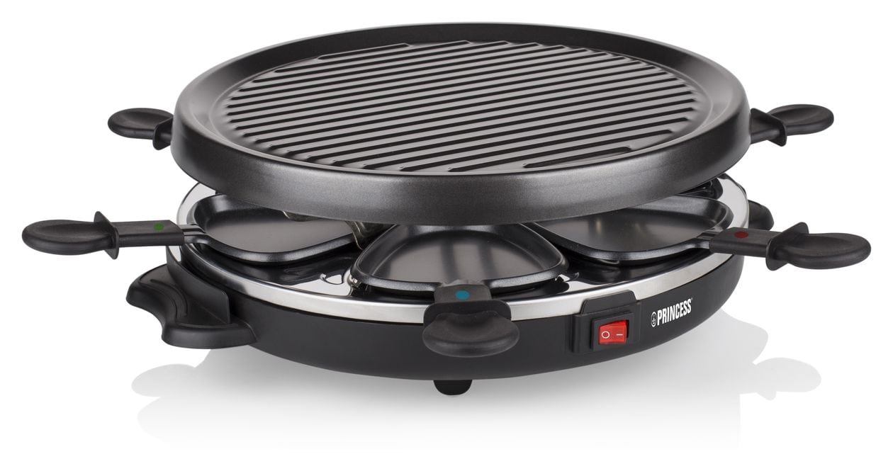162725 Grill Party Raclette für 6 Personen 800 W  (Schwarz) 